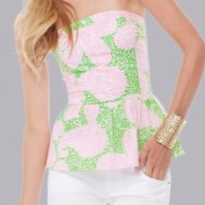 Lilly Pulitzer Limeade Cheat Ya Shandy Peplum